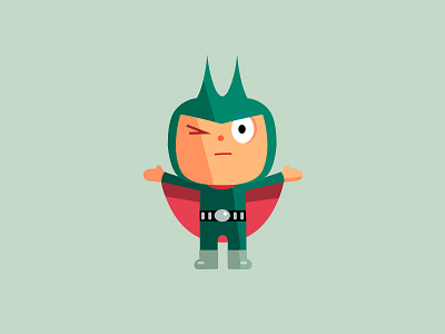 Caped Curator cape character colour design dribbble illustration mascot people superhero vector