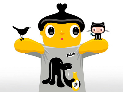 Spot The Difference character colour design dribbble github illustration japan logo mascot nulab tech twitter