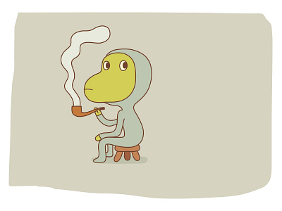 Privacy animal character colour design dribbble illustration mascot pipe smoke vector