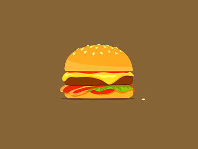 Bun Fun beef character colour design dribbble fast food food hamburger illustration salad vector