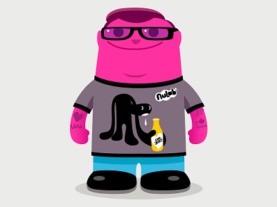 Canadia happy with pants character colour design dribbble github illustration japan logo mascot nulab tech twitter