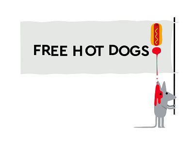Free Hotdogs animal character design dribbble food hotdog illustration mascot rat signage vector
