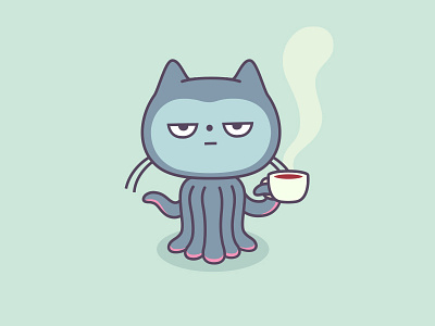 More Tea Vicar character coffee dribbble github graphic icon illustration logo mascot octocat tech