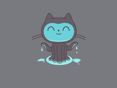 Cephalopodiapuss character design dribbble github graphic icon illustration logo mascot octocat