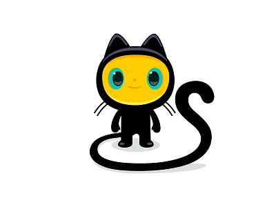 S Cat cat character design dribbble graphic happy illustration mascot typography