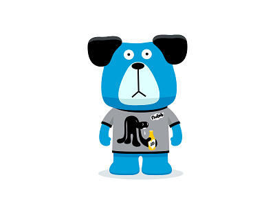 Dog In Tshirt animal black character design dog dribbble fashion graphic illustration mascot pets