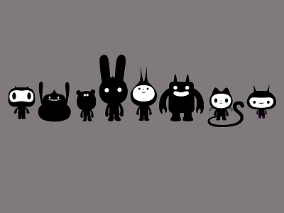 Multifunctional Freaks animal black character design dribbble graphic horned icons illustration mascot monster