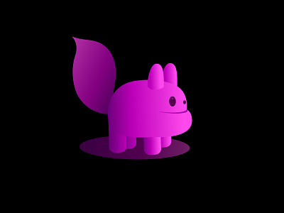 Beware 3d animal character design dog dribbble illustration mascot monster pets purple toy