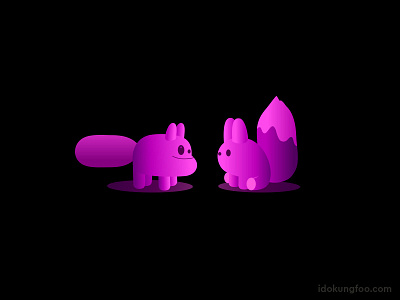 wild lifes 3d animal character design dribbble fur illustration mascot purple squirrel toy
