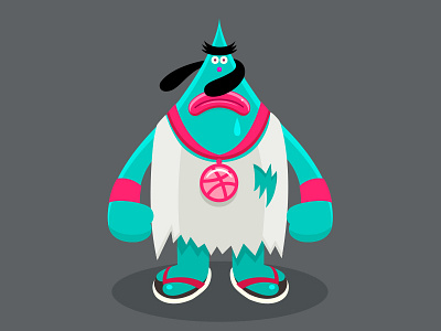 Frisky Dribbbler character creature dribbble fantasy humour idokungfoo illustration monster nature play sport