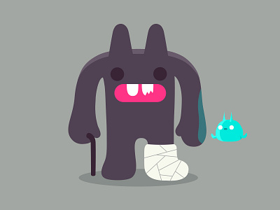 \\It \\WILL be O K//OK// bounce character dribbble fantasy fish humour idokungfoo illustration medical monster play toy