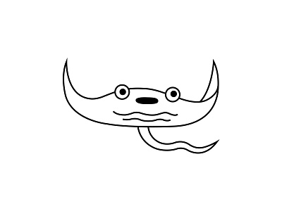 Ray animal creature drawing illustration manta ray sea creature
