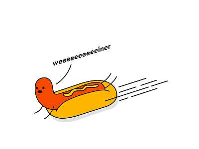 Weeeeee drawing fast food food fun hotdog illustration mustard play