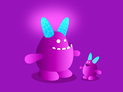 Shut Up AND Push It character concept characterdesign digital electronic family illustration mascot monster pop toy design