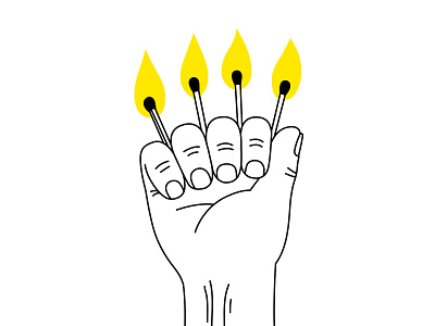 Hand Warmer anatomy fingers fire fist hand illustration illustration design matches people thumb