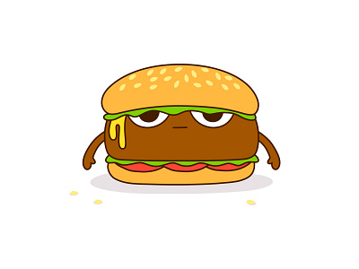 Oh Burger bun character characterdesign drawing food hamburger illustration mascot mascotdesign meat