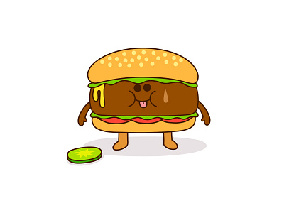 Fat Club bun diet fat food hamburger health illustation mascot mascot character nutrition obesity salad sesame