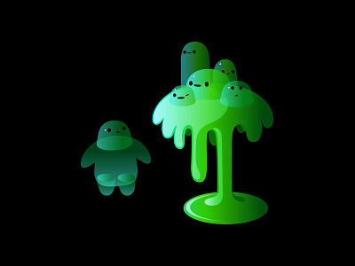 Snot Fountain character dribbble green horror idokungfoo illustration illustrator mascot phlegm slime snot