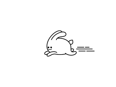 Thrilling Bunny animal branding cartoon character design dribbble illustration mascot rabbit speed vector