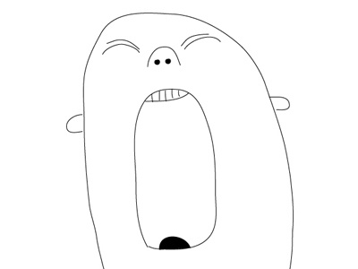 Yawn cartoon character drawing istockphoto mouth simonox tired yawning