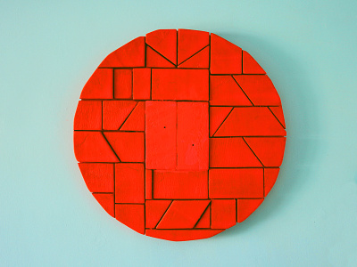 Random Wood abstract blocks circle concept craft design dribbble idea idokungfoo orange red sculpture shape turquoise wood