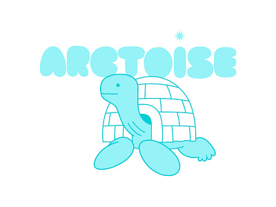 Arctoise animal arctic branding cartoon character colour design dribbble fantasy ice igloo illustration mascot staring tortoise typography vector