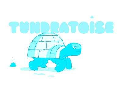 Tundratoise animal branding cartoon character colour design dribbble fantasy ice igloo illustration mascot snow staring tortoise vector