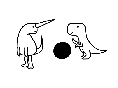 Ball Game animal ball branding cartoon character design dinosaur dribbble fantasy illustration mascot monster staring vector