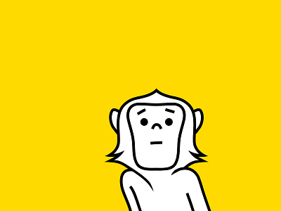 Canopy Cousin animal ape branding cartoon character chimp colour design drawing dribbble illustration mascot monkey vector yellow
