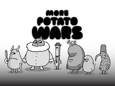 Potoes cartoon character chip cooking design dribbble fantasy food fried illustration mascot peeler potato spud vector vegetable