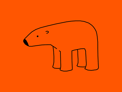 ( • - • ) animal arctic bear cartoon design dribbble endangered species global warming illustration orange polar bear vector