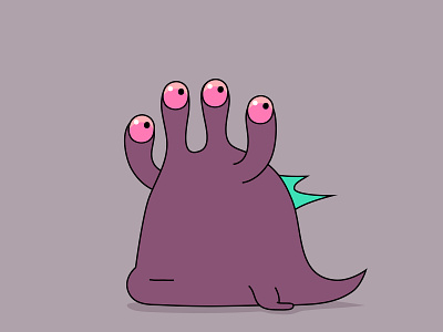 Bottom Feeder animal branding cartoon character colour design dribbble eyes fantasy illustration mascot monster slug staring vector