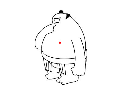 Nipp•n cartoon character design dribbble illustration japan mascot sport sumo wrestler