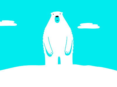 another bear animal branding cartoon character colour design dribbble ecological environment glasier global warming ice illustration mascot polar bear snow