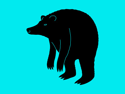 silhouetto of a bearo animal bear cartoon character colour design dribbble fantasy illustration mascot monster silhouette