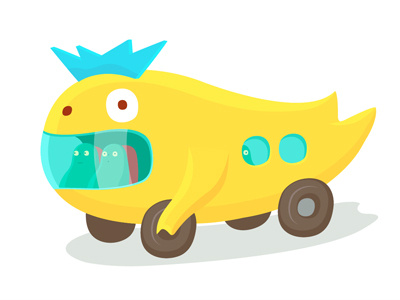 Git On Tha Bus alien animal cartoon character design dribbble gitune idokungfoo istockphoto mascot oxley simonox transport upload