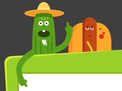 Gitune Now cartoon character cucumber dribbble gitune hotdog idokungfoo mascot oxley simonox upload website