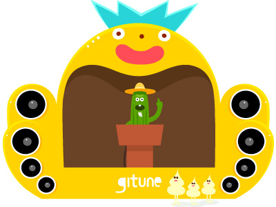 Gitune Stage cartoon character cucumber dribbble gitune hotdog idokungfoo mascot oxley simonox upload website