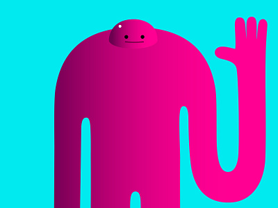 hi fiver branding cartoon character colour design dribbble fantasy greeting high five illustration mascot
