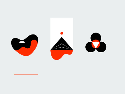 shapes abstract black branding design dribbble form graphicdesign illustration logo pattern red shape symmetry vector