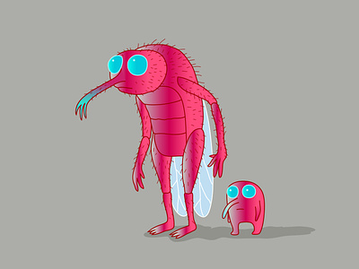 shut up and follow me animal bacteria cartoon character colour design disease dribbble fantasy illustration insect mascot monster virus