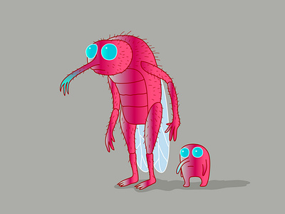 shut up and follow me animal bacteria cartoon character colour design disease dribbble fantasy illustration insect mascot monster virus