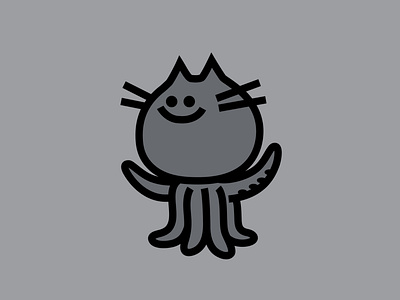 Octokitten animal branding cartoon character design dribbble fantasy fusion github icon illustration mascot microsoft monster octocat species tech