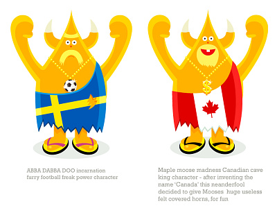 Fake Fur beard cartoon character dollar football golden horned idokungfoo mapple oxley simonox yellow