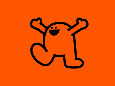 yippee branding cartoon character design dribbble fantasy fun happy humor illustration logo mascot orange