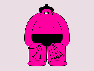 ブルーベリー湖 kun cartoon character competitor design dribbble fantasy fun happy illustration japan japanese mascot strong sumo tokyo wrestler