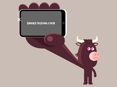 Bully beef bull cartoon cattle character cow fantasy gadget head idokungfoo iphone message mobile modern new oxley simon oxley simonox