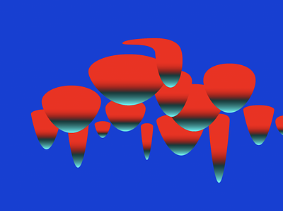 hiya abstract art blue branding design illustration modern resume red