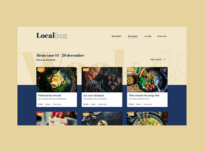 Local Box - concept blue food graphic design