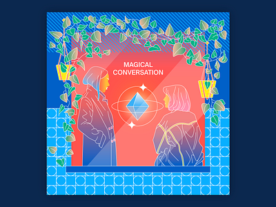 Magical conversation adobe illustration graphic design illustration illustrations vector